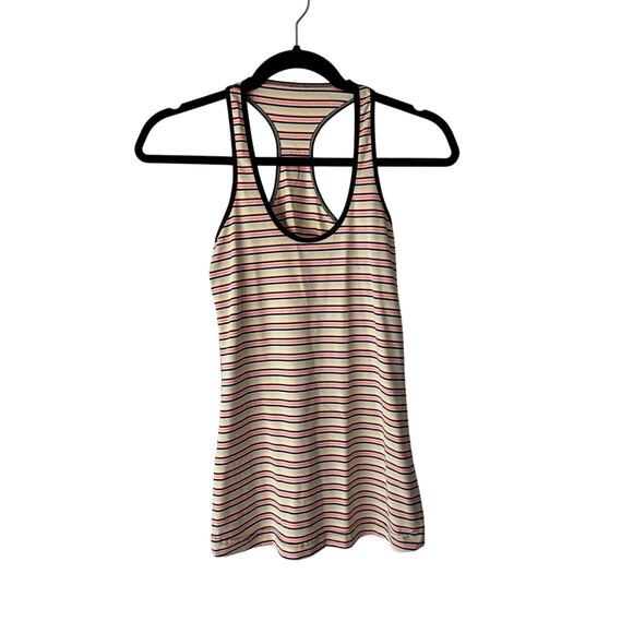 Lululemon Racerback‎ Tank Top Striped Multicolor Athletic Yoga Gym XS - Picture 1 of 7